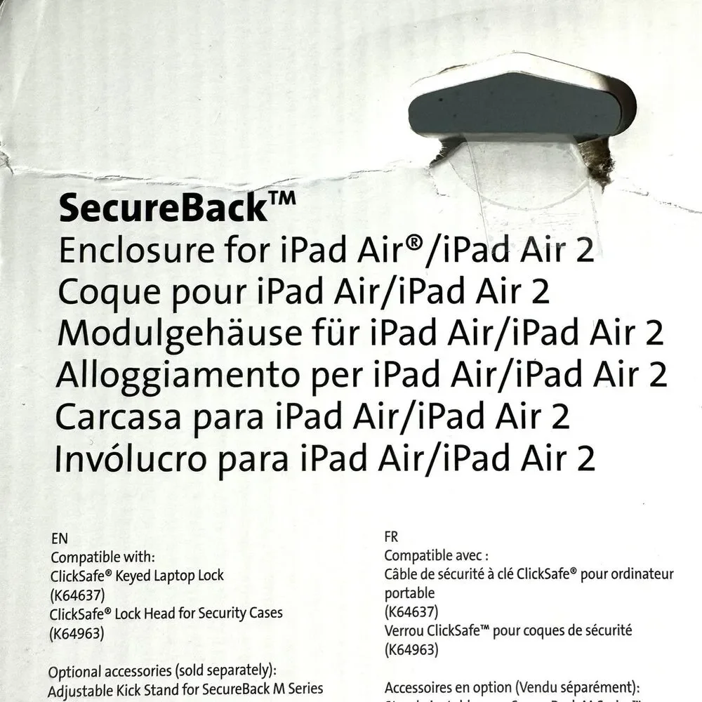 Kensington - SecureBack Enclosure for iPad Air & iPad Air 2 (K67772WW), Ret. $60